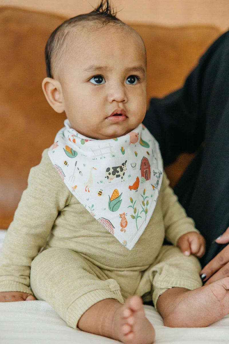 Copper Pearl Bandana Bibs, Farmstead