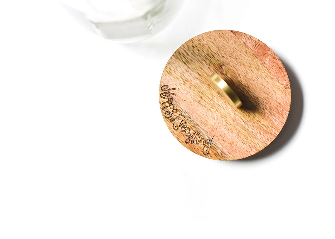 HAPPY EVERYTHING! SMALL MINI WOODEN LID GLASS JAR (SMALL)