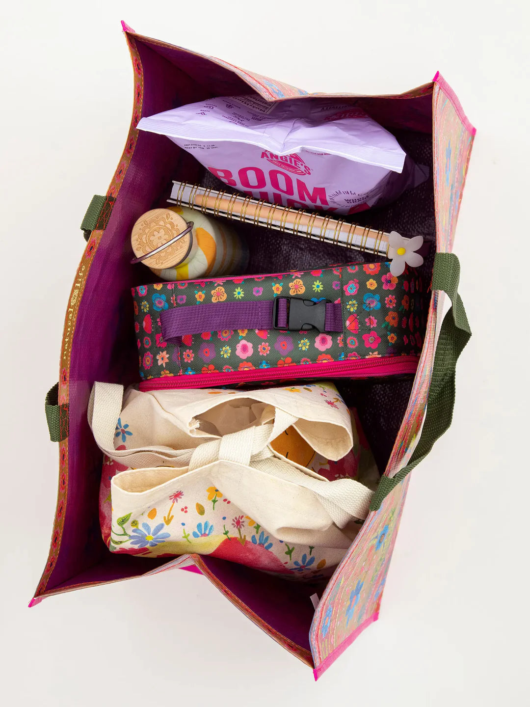 Natural Life Carry All Happy Tote Bag-Flower
