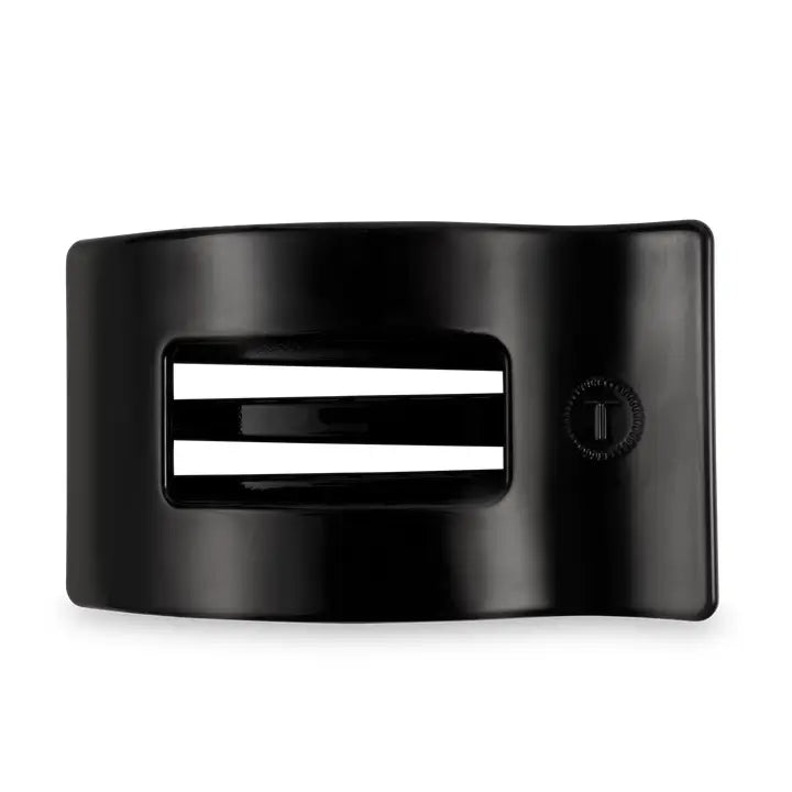 Teleties Flat Rectangle Hair Clip | Large | Jet Black