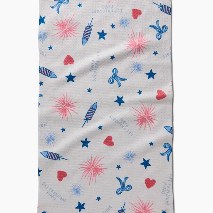 Geometry Freedom Tea Towel