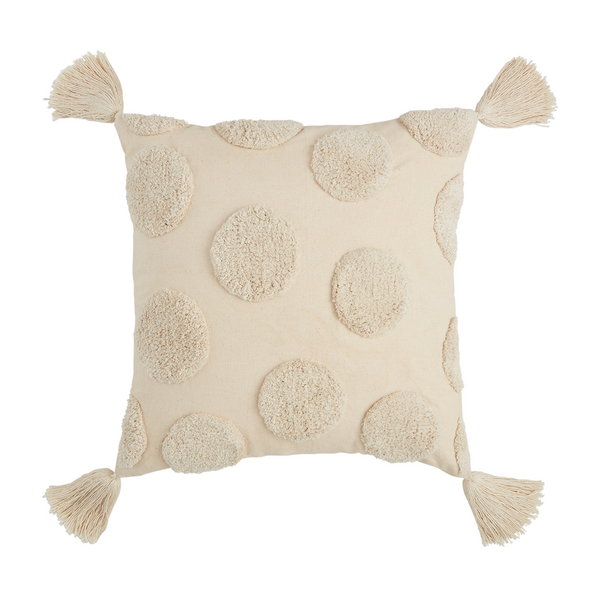MUD PIE SQUARE TUFTED PATTERN PILLOW