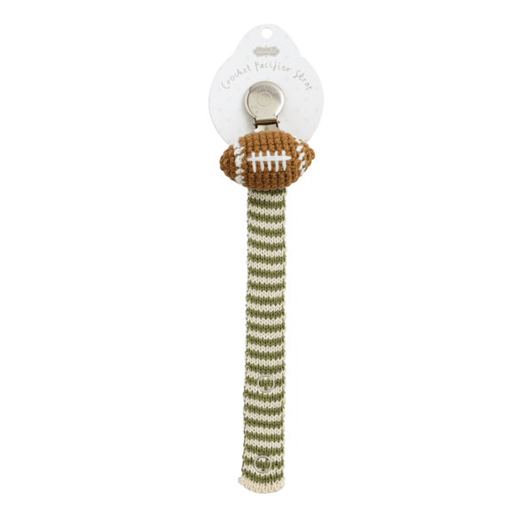 MUD PIE CROCHET FOOTBALL PACY CLIP