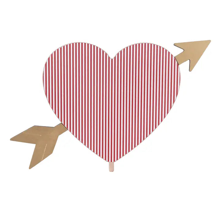 Glory Haus Red Pin Stripe Heart Topper