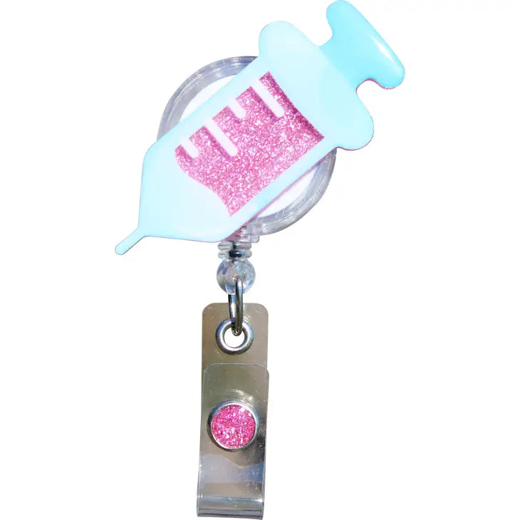 Outside the Box Glitterific Badge Reel Syringe
