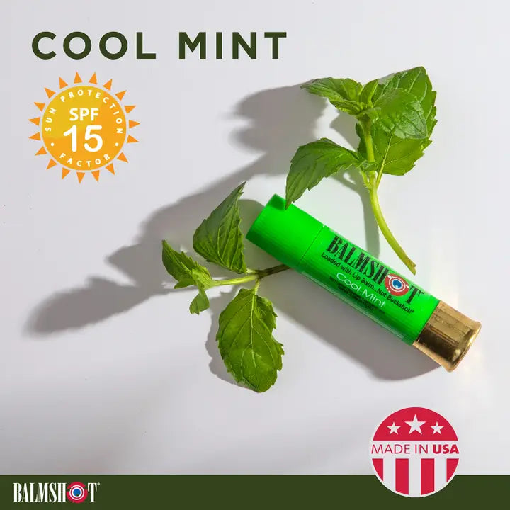 BALMSHOT Cool Mint Beeswax Lip Balm