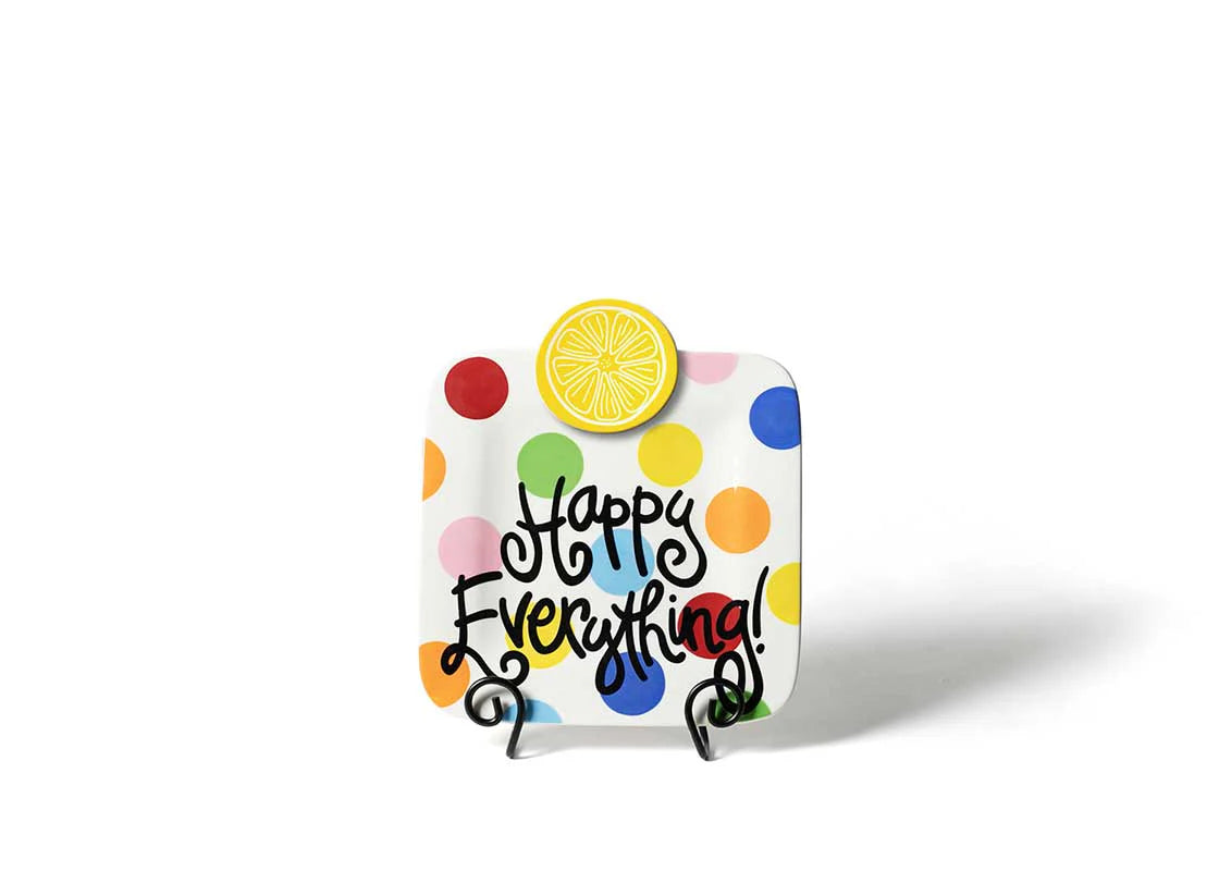 HAPPY EVERYTHING! BLACK SWIRL MINI PLATE STAND