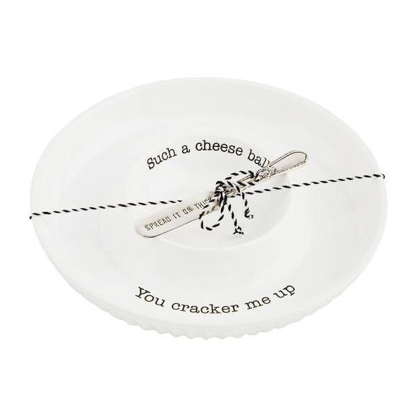 MUD PIE CHEESE BALL SERVING DISH SET