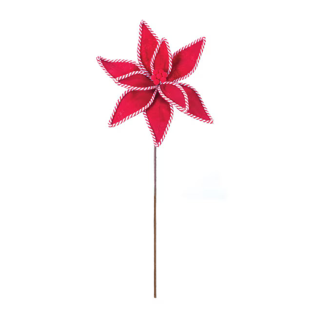 Melrose International Poinsettia Stem 25H Polyester