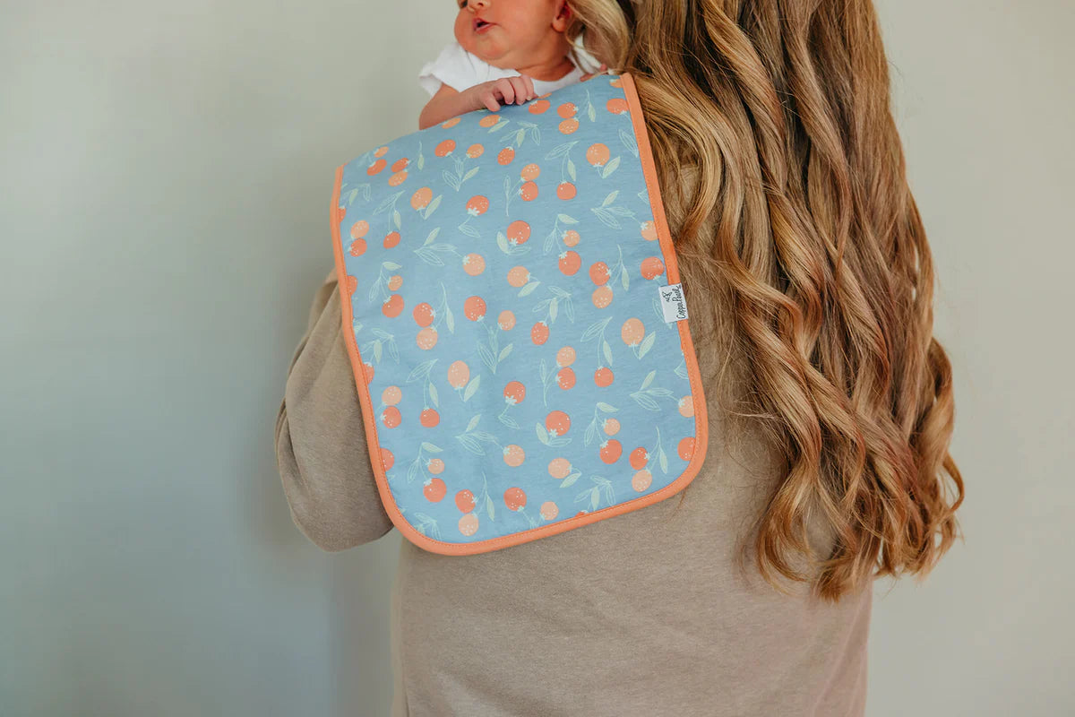 Copper Pearl Clementine Premium Burp Cloths