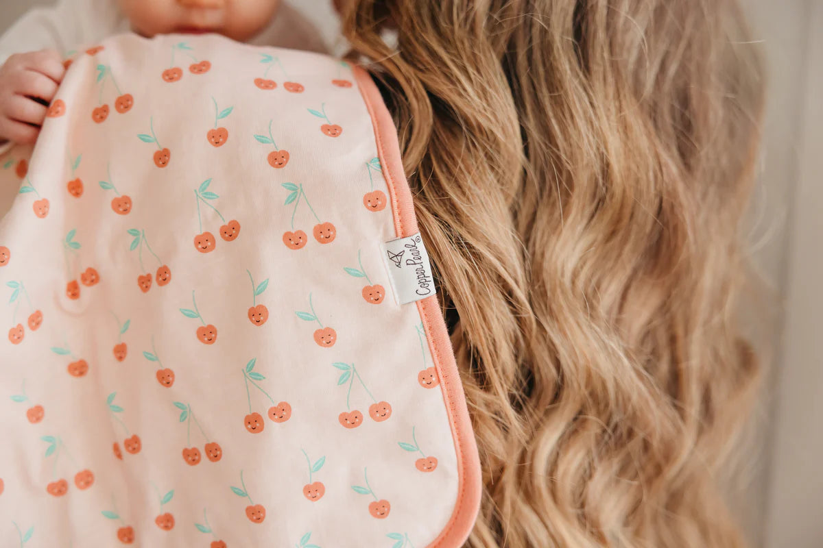 Copper Pearl Cheery Premium Burp Cloths