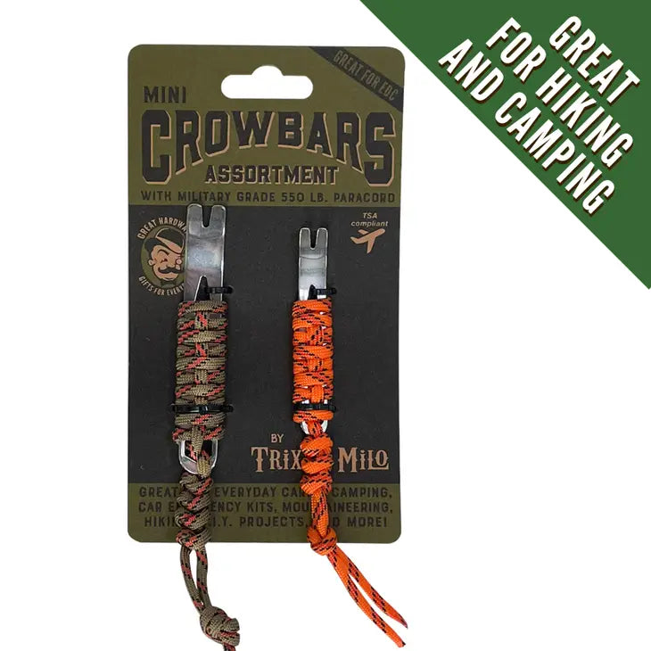 Mini-Crowbar Tool Assortment with Paracord Wrap