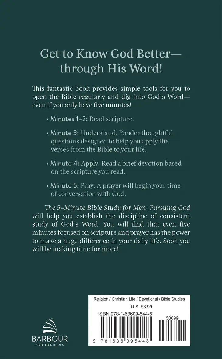 The 5-Minute Bible Study For Men: Pursuing God