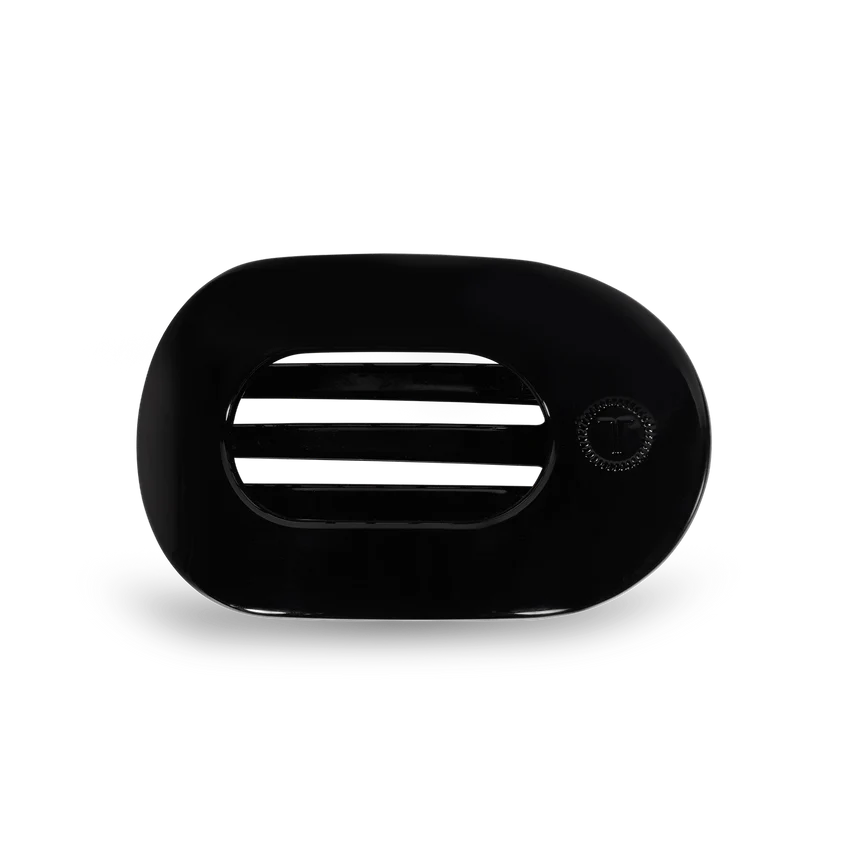 Teleties Jet Black Small Flat Round Clip