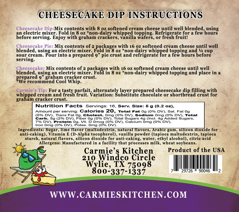 CARMIE'S KEY LIME PIE CHEESECAKE DIP