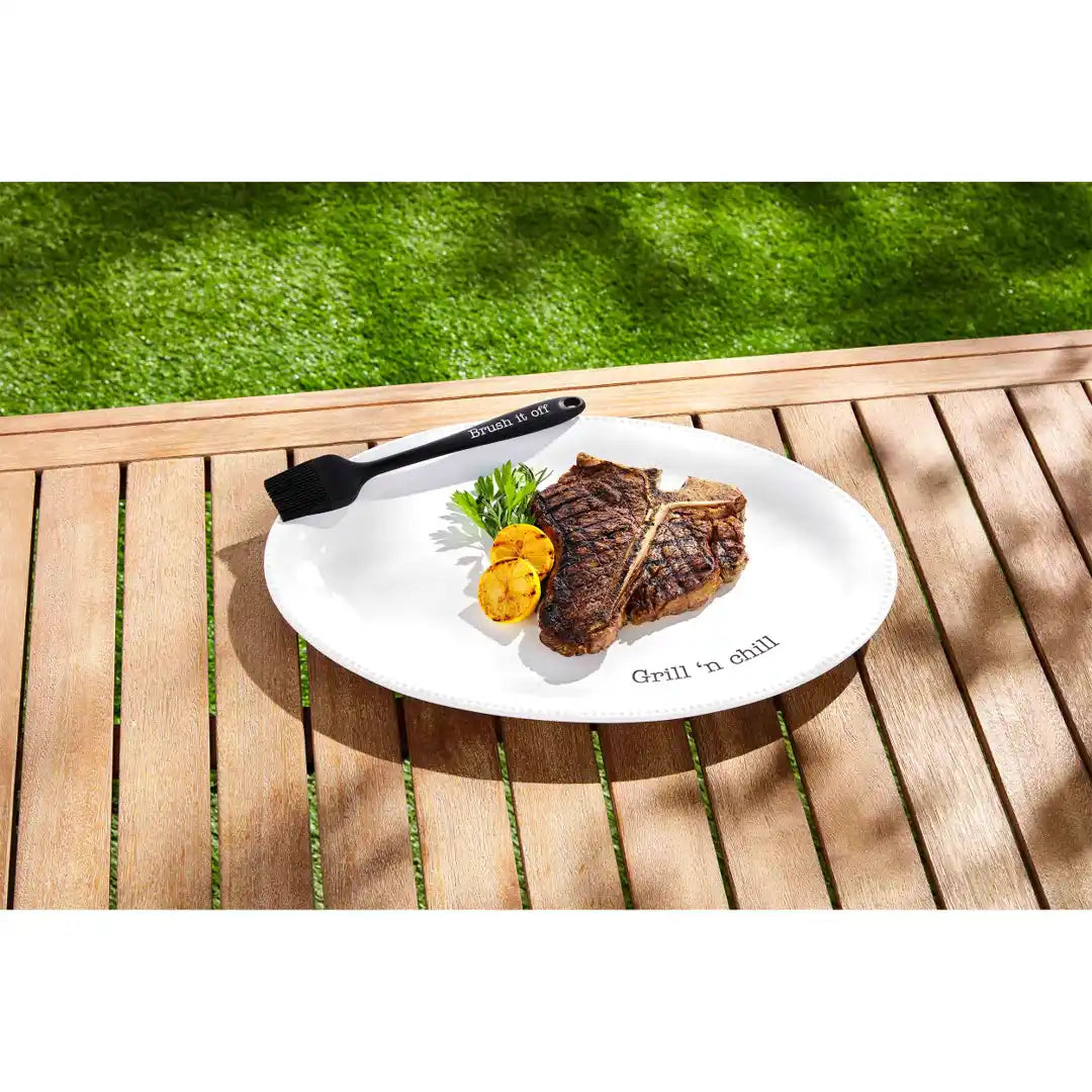 MUD PIE GRILL PLATTER AND BRUSH SET