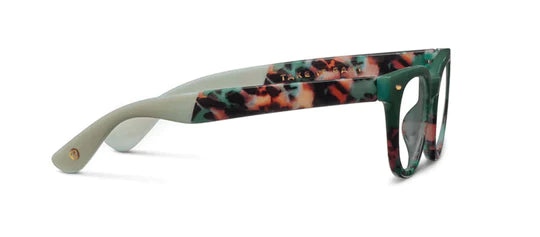Take It Easy Teal Botanico Peepers Blue Light Reading Glasses