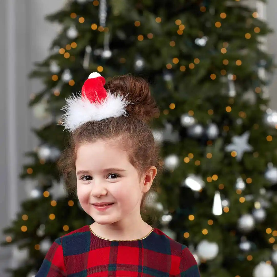 MUD PIE MUSICAL VELVET SANTA HAT CLIP