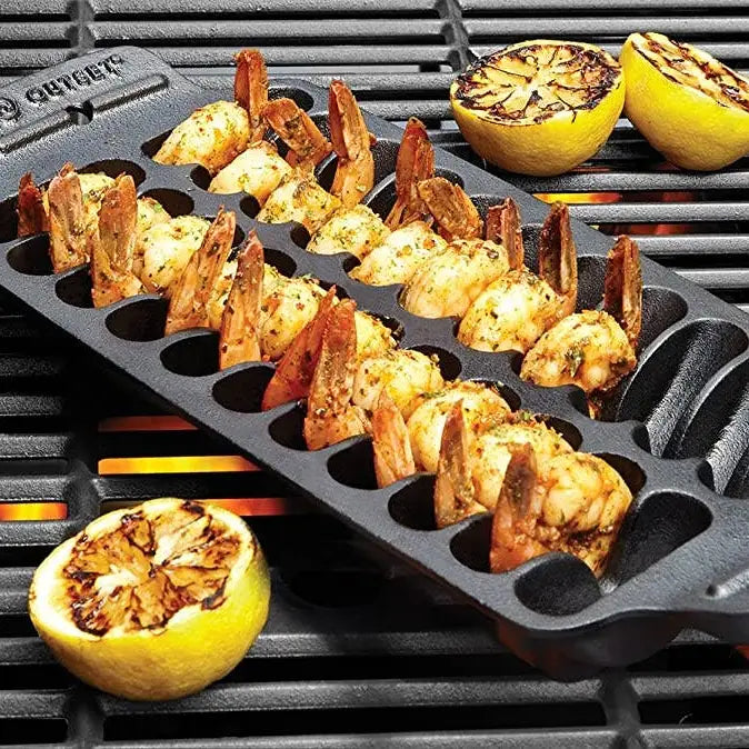 Outset Shrimp Grill Pan, CastIron