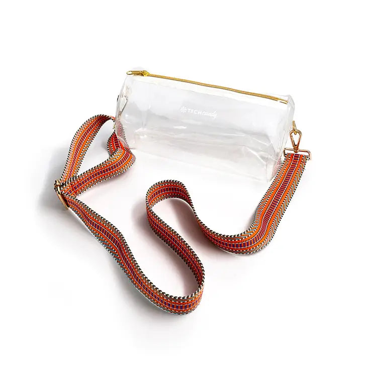 in the Clear Stadium Bag + Guitar Strap