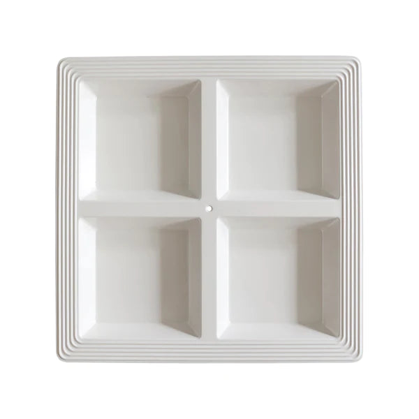 Nora Fleming Pinstripes Melamine Square Sectional Server