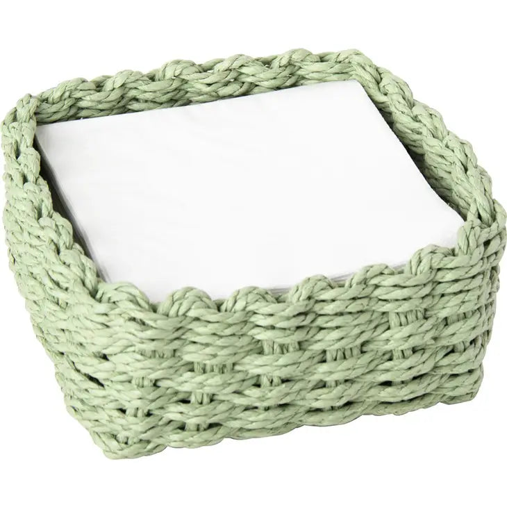 Woven Paper Cocktail Napkin Caddy