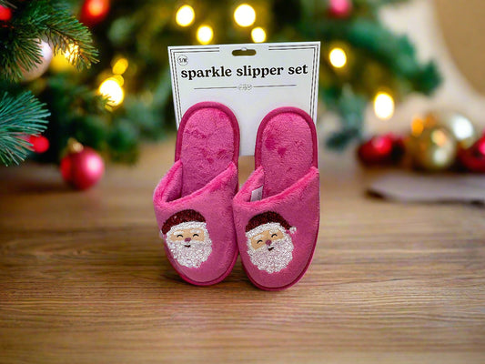 MUD PIE HOLIDAY SPARKLE SLIPPERS