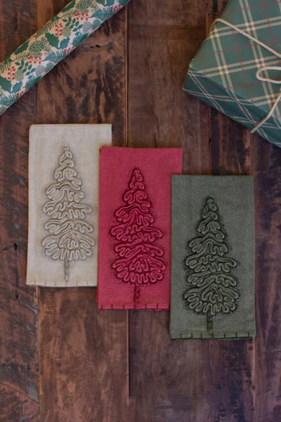 Kalalou Christmas Tree Kitchen Towels