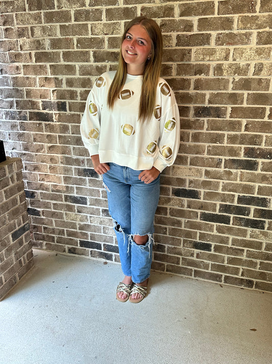 Mary Square Millie Football Sweatshirt