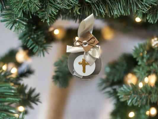 MUD PIE GOLD CROSS INTAGLIO ORNAMENT