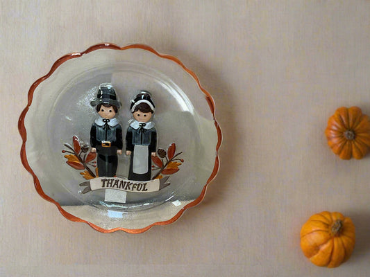 MUD PIE PILGRIM GLASS PLATTER
