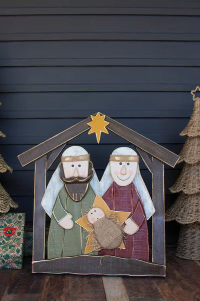Kalalou Painted Wood Nativity Scene