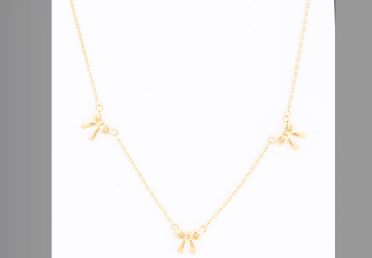 Michelle Mcdowell Necklace Holiday Bow Gold