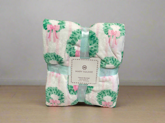 Mary Square Rosy Wreaths Blanket