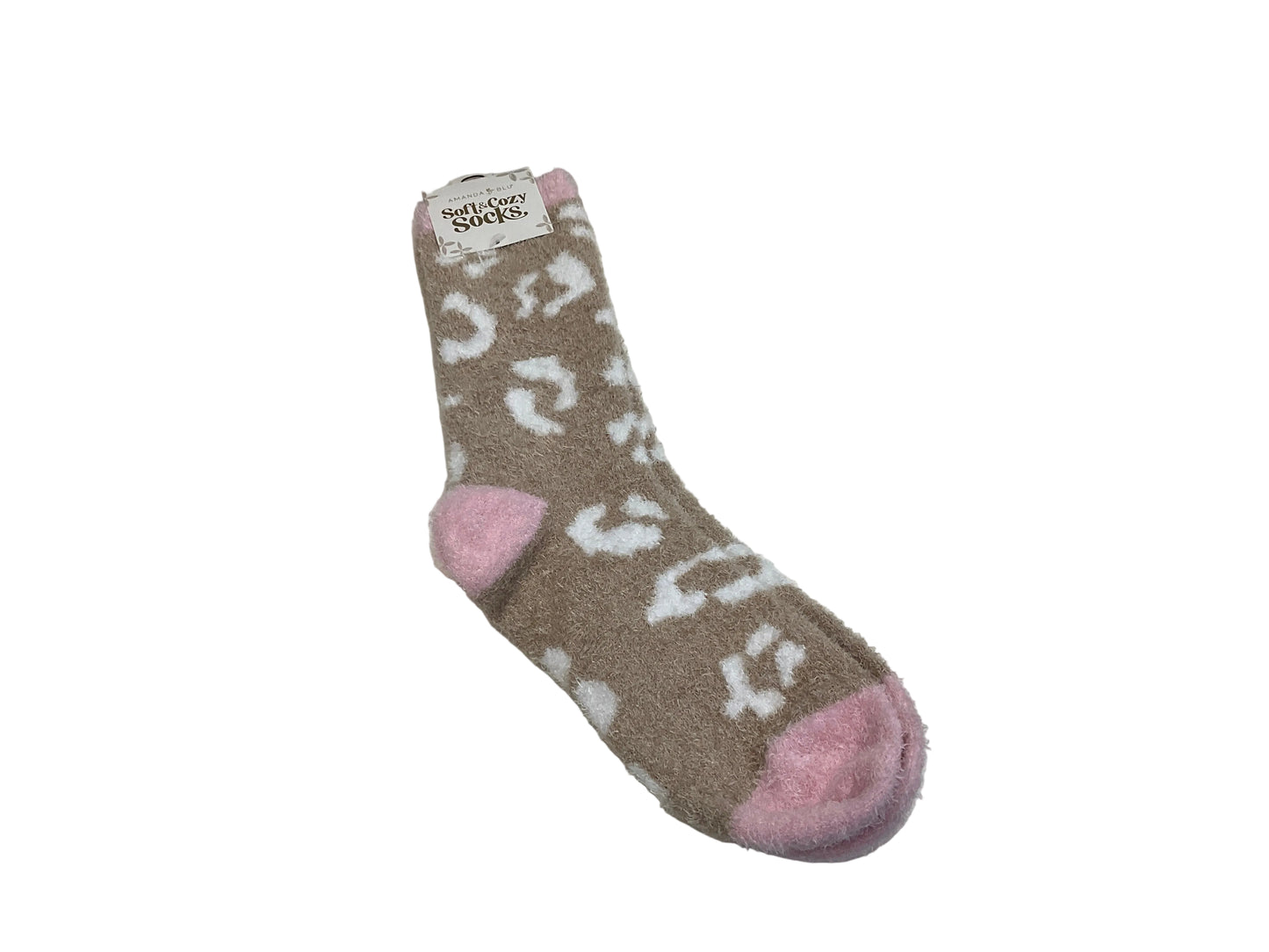 Amanda Blu Taupe Leopard Socks