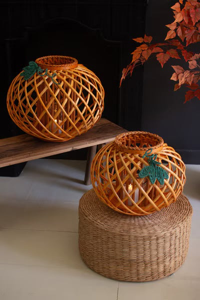 Kalalou Willow Pumpkin Lanterns