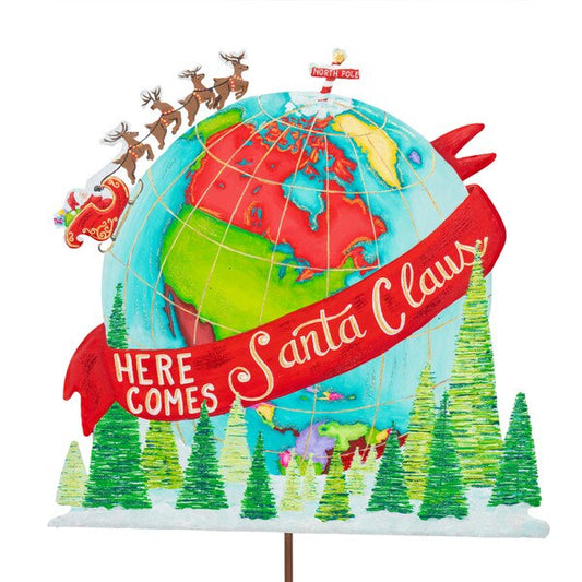 The Round Top Collection Merry & Bright Santa Over The World