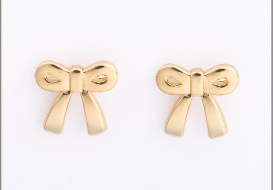 Michelle Mcdowell  Earrings Holiday Bow Gold