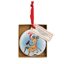 MUD PIE DASHER REINDEER BOXED ORNAMENT