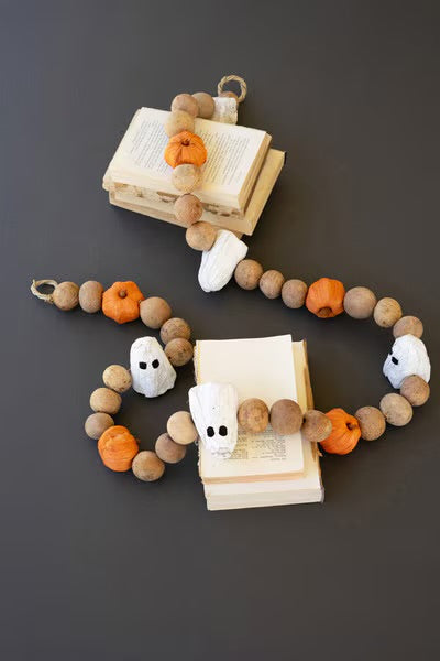 Kalalou Gourd, Ghost and Pumpkin Garland