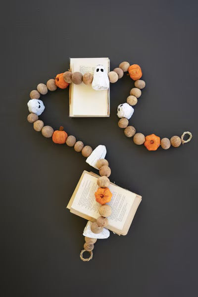 Kalalou Gourd, Ghost and Pumpkin Garland
