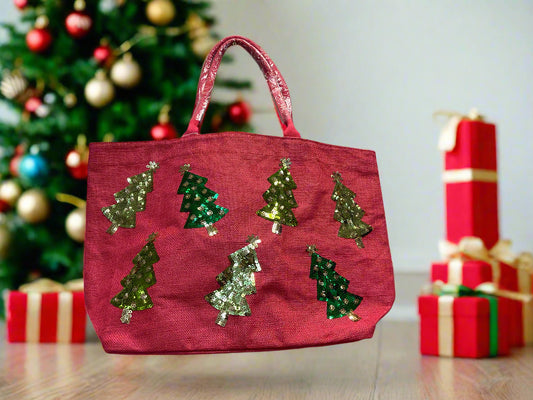 MUD PIE CHRISTMAS TREE SPARKLE TOTE