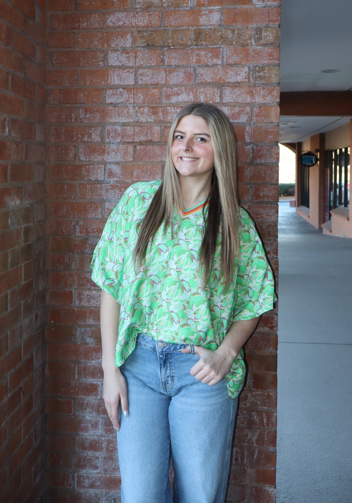 Jodifl Kelly green Mix Top