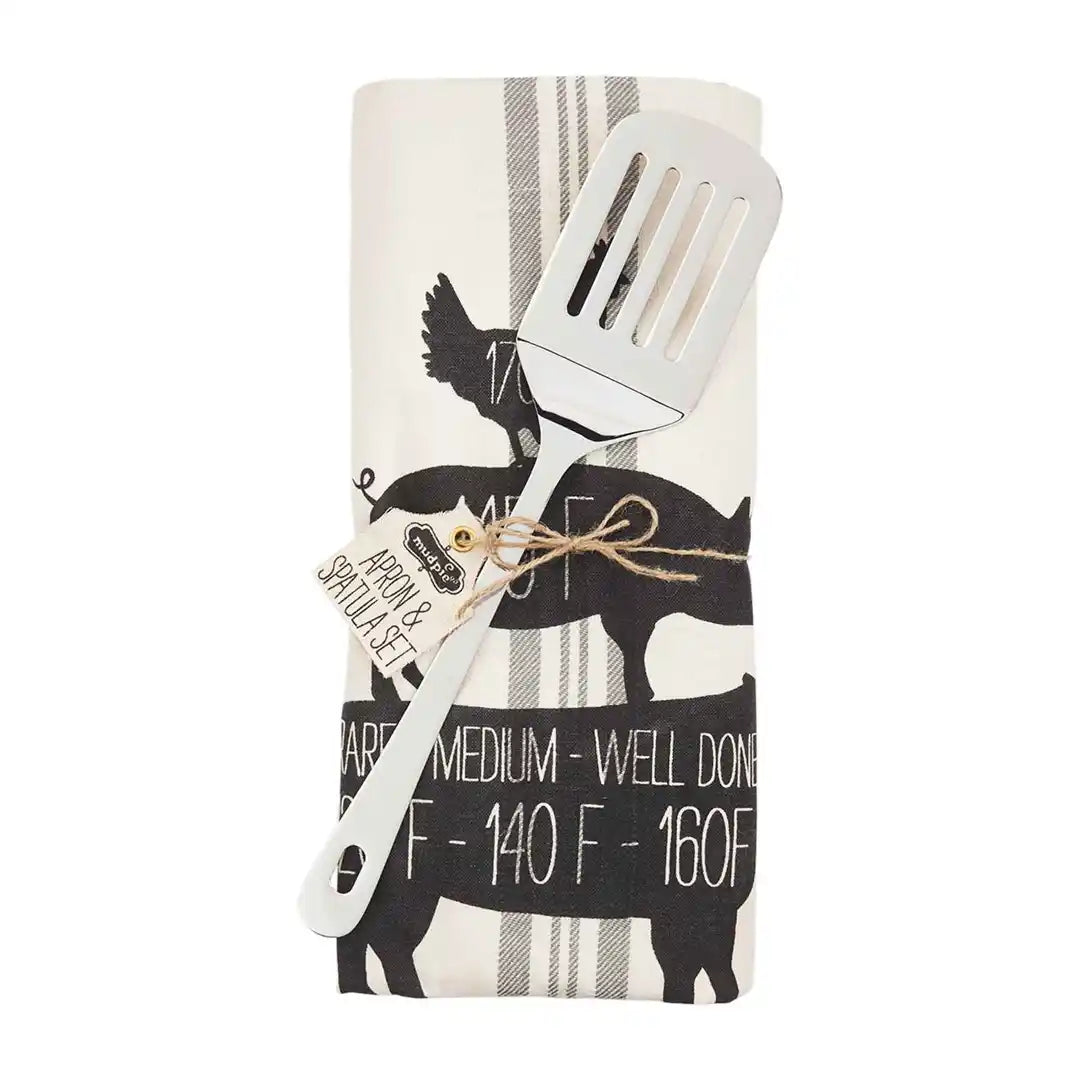 MUD PIE GRILL IT APRON AND SPATULA SET