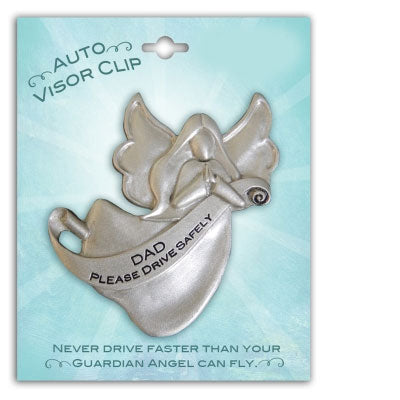 Cathedral Art Abbey & CA Gift Guardian Angel Auto Visor Clip, Multi