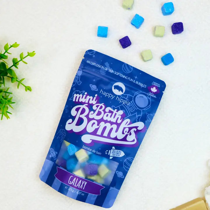 Happy Hippo Bath Galaxy - Mini Bath Bombs- Gift Bag