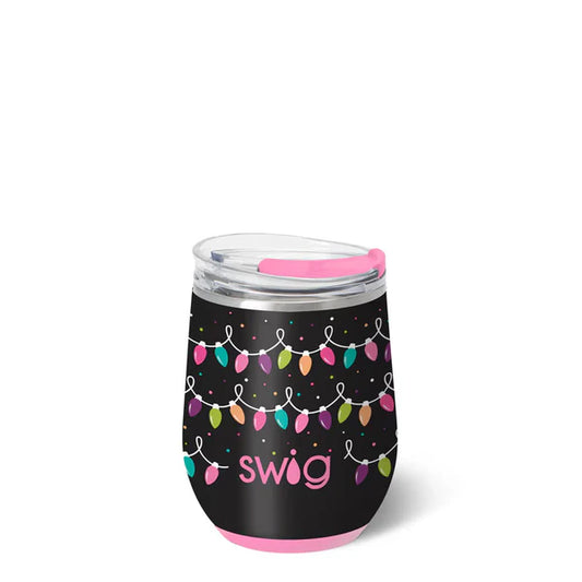 Swig Tacky Lights Stemless Wine Cup 12oz