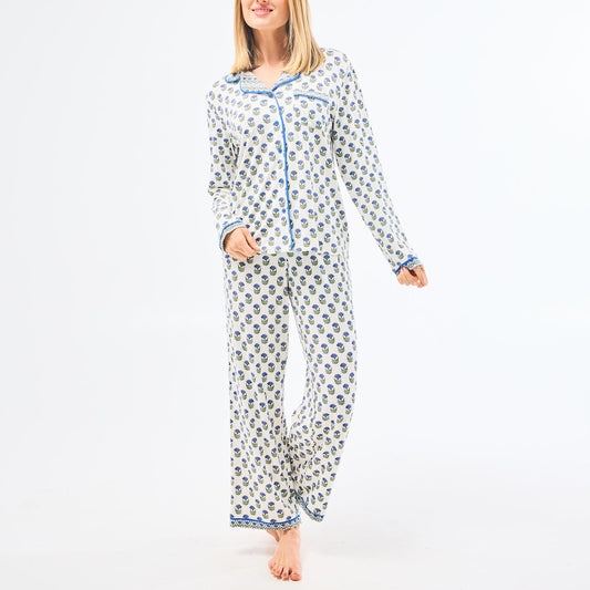 Mary Square  Set Charlotte Floral Foulrd Nvy