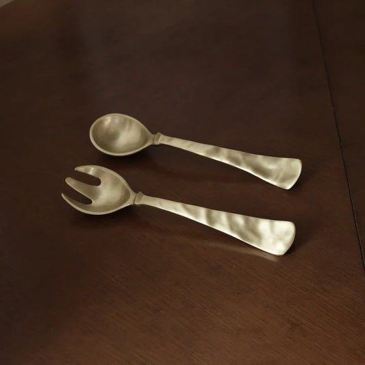 Beatriz Ball SIERRA MODERN Large Salad Servers (Brushed Gold)
