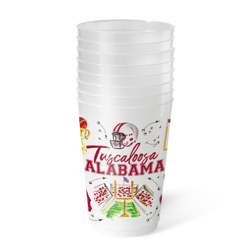 Swig Life Tailgates In Tuscaloosa Frost Flex Cup 20oz (Set Of 8)